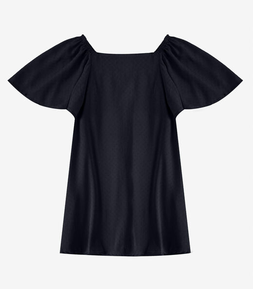 Vestido Infantil em Viscose Infinita Cor Azul