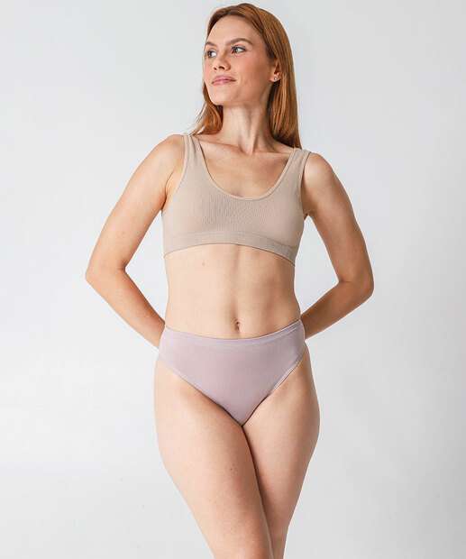 Kit 2 Calcinhas Sem Costura Bíquini DelRio Preto