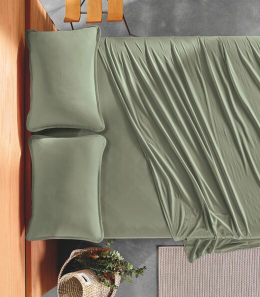 Jogo de Cama King Malha Fio Penteado Altenburg Verde