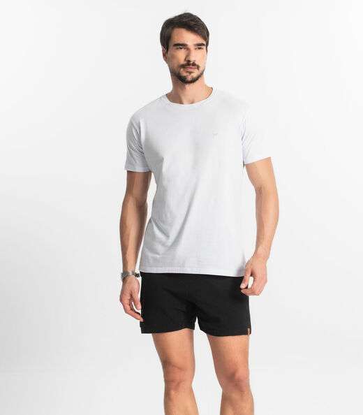 Bermuda Masculina Com Elástico E Bolsos Shift Preto