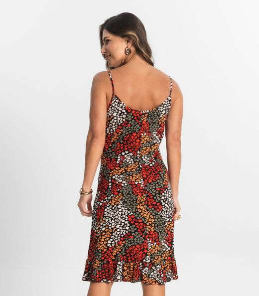 Vestido Feminino Estampado Select Laranja