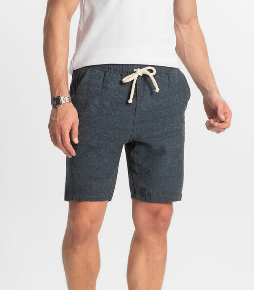 Bermuda Masculina Sarja Elástico E Bolsos Shift Cinza