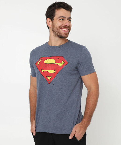 Image_Camiseta Masculina Super Homem Manga Curta Warner Bros Azul