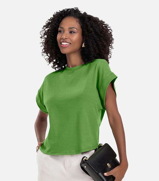 Blusa Feminina Meia Malha Verde