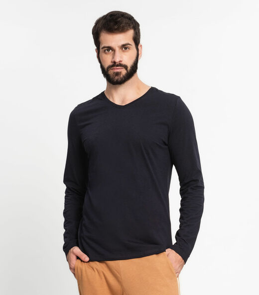 Image_Camiseta Meia Malha Básica Masculina Kohmar Preto
