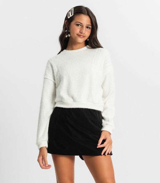 Image_Blusão Juvenil Feminino Em Tricot Minty Bege