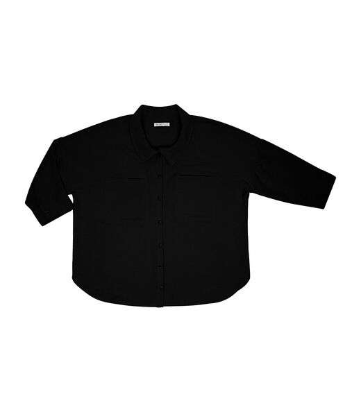 Camisa Manga 7/8 Air Flow Pesado Secret Glam Preto