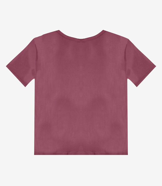 Blusa Feminina Manga Curta Infinita Cor Vermelho