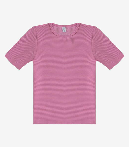 Blusa Feminina Justa Em Malha Classic Infinita Cor Rosa