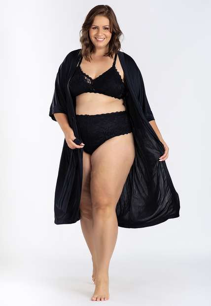Robe Midi Plus Concept Lingerie Preto