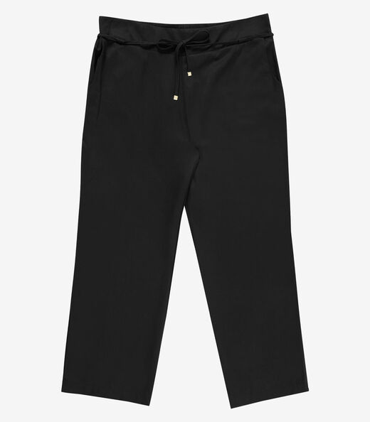 Calça Feminina Reta Com Cinto Secret Glam Preto