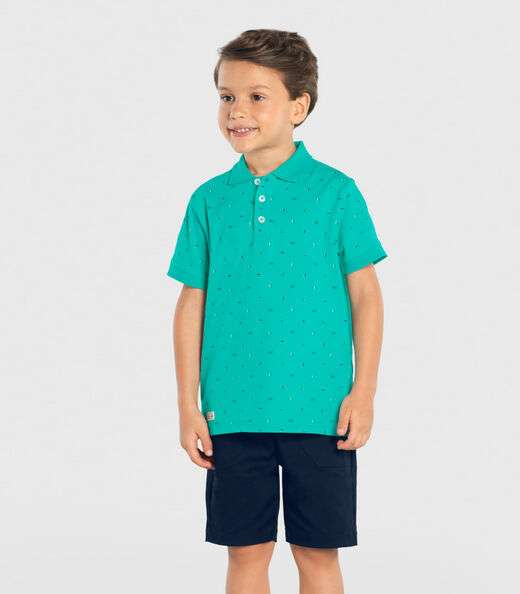 Image_Conjunto Infantil Polo Com Bermuda Trick Nick Verde