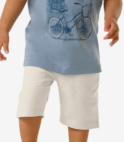 Conjunto Infantil Camiseta Com Bermuda Trick Nick Azul