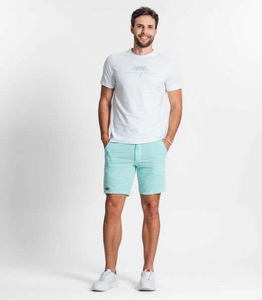 Bermuda Em Moletinho Linho Masculina Diametro Azul