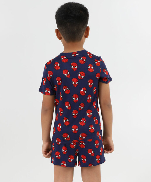 Pijama Infantil Homem Aranha Marvel Tam 4 a 12 Azul