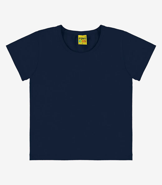 Blusa Básica Infantil Cotton Leve Rovi Kids Azul