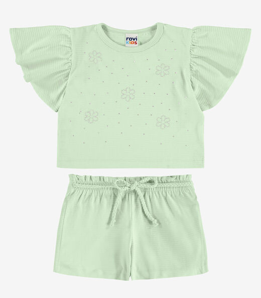 Image_Conjunto Blusa Com Shorts Infantil Rovi Kids Verde