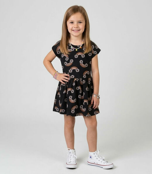 Vestido Infantil Estampado Select Preto