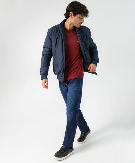 Jaqueta Masculina Nylon Forrada MR Azul