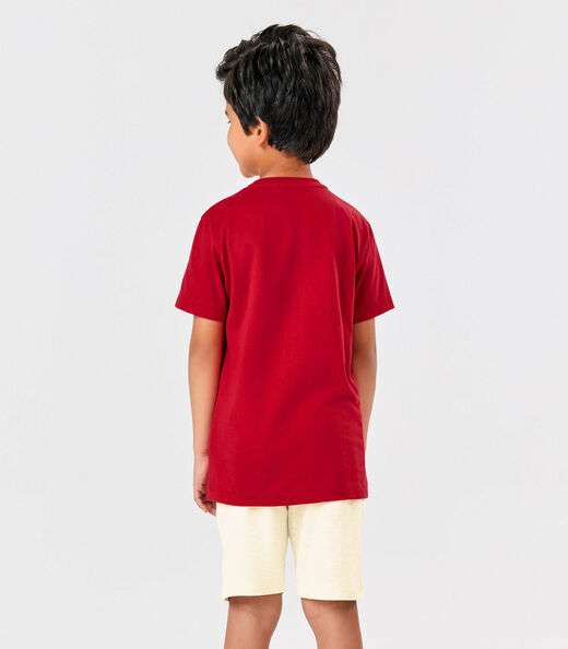 Conjunto Infantil Camiseta Com Bermuda Trick Nick Vermelho