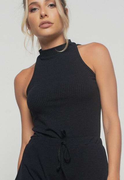 Regata  Cava Americana Canelada Preta