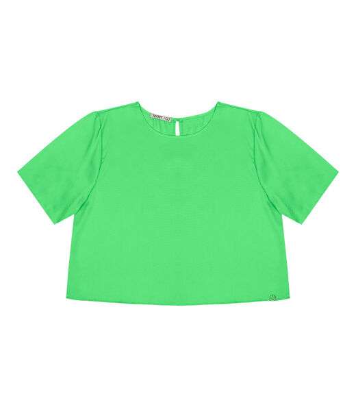 Blusa Plus Size Feminina Manga Curta Secret Glam Verde