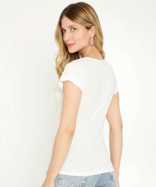Blusa Feminina Animal Print Manga Curta 