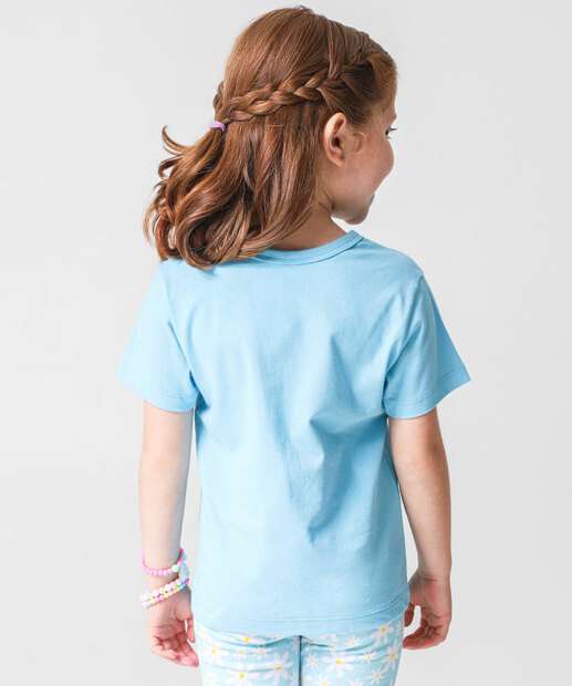 Camiseta Infantil Estampa Cereja Marisa Tam 4 a 10 Azul