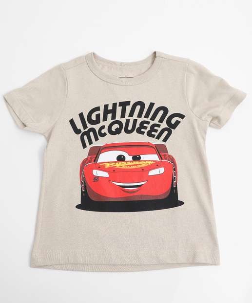 Image_Camiseta Infantil Mc Queen Manga Curta Disney Tam 1 a 3 Bege