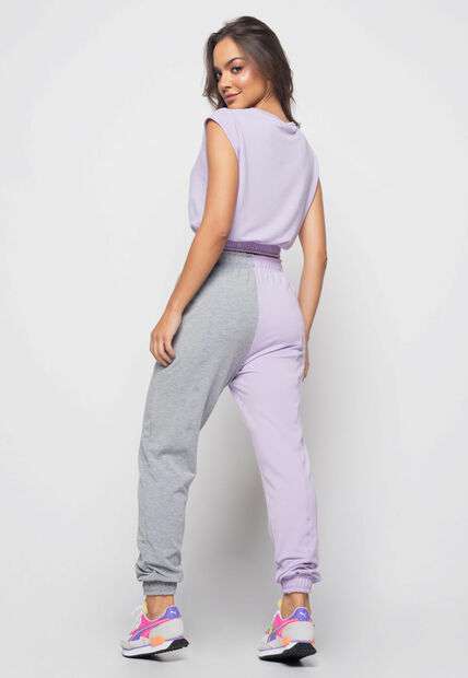 Cropped  Barra Elástico Malha Comfort Lilás