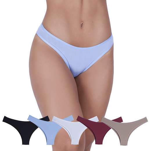 Image_Kit 5 Calcinhas Carinhosa Microfibra Concept Lingerie Multicolorido