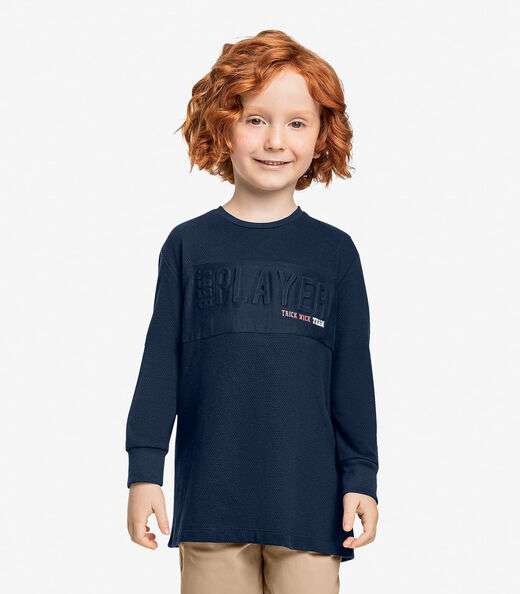 Image_Camiseta Infantil Manga Longa Trick Nick Azul