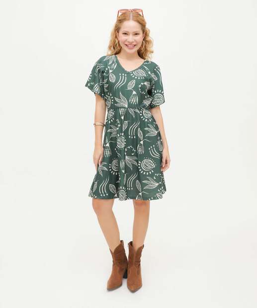 Vestido Feminino Estampa Flores Marisa