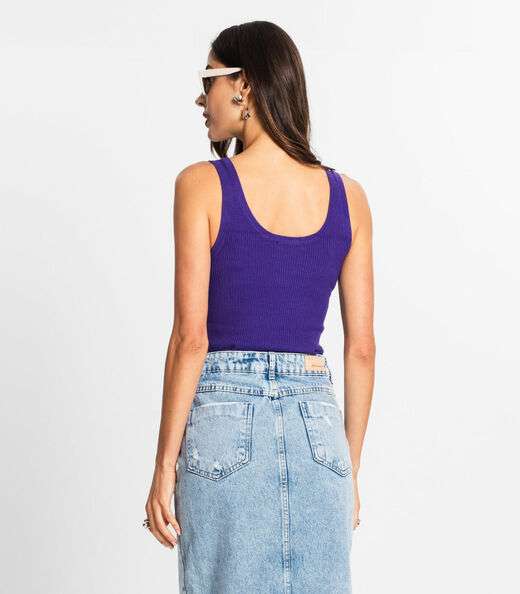 Regata Feminina Tricot Endless Roxo
