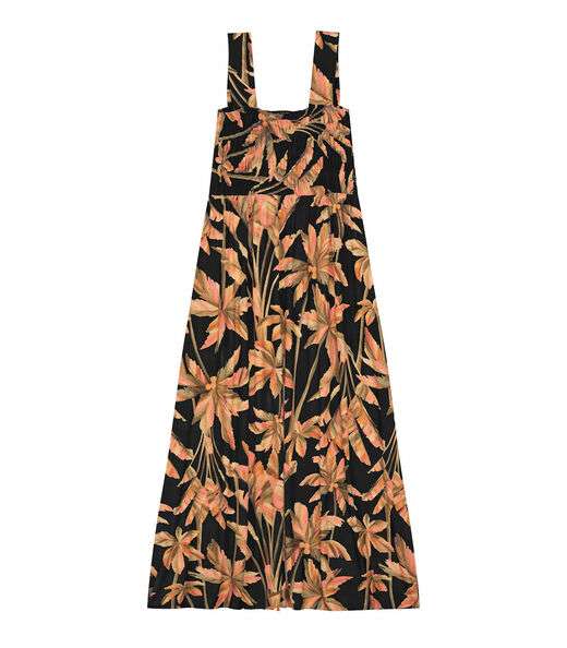 Vestido Longo Estampado Endless Preto