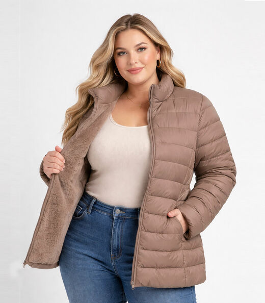 Image_Jaqueta Feminina Plus Size Peluciada Sea Surf Bege