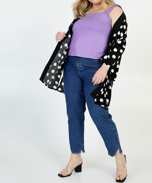 Blusa Regata Plus Size Feminina Alças Largas