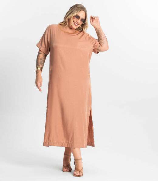 Image_Vestido Super Midi Plus Size Secret Glam Marrom