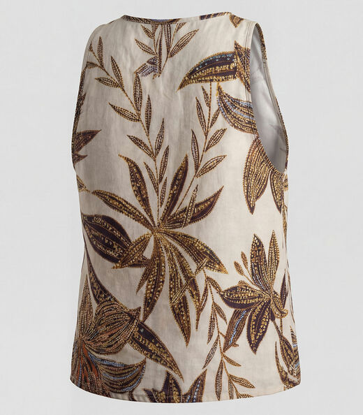 Regata Feminina Em Viscose Infinita Cor Bege