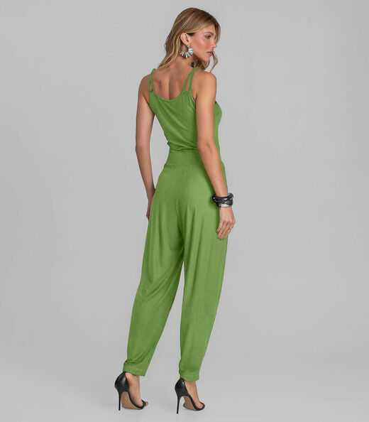 Macacão Feminino Decote em V Dianna Verde