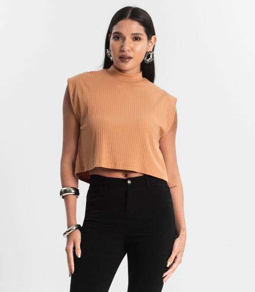 Image_Blusa Feminina Canelada Rovitex Marrom