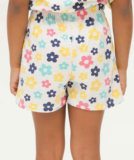 Short Infantil Textura Estampado Marisa Tam 4 a 10