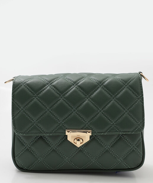 Bolsa Transversal Feminina Matelassê Marisa Preto