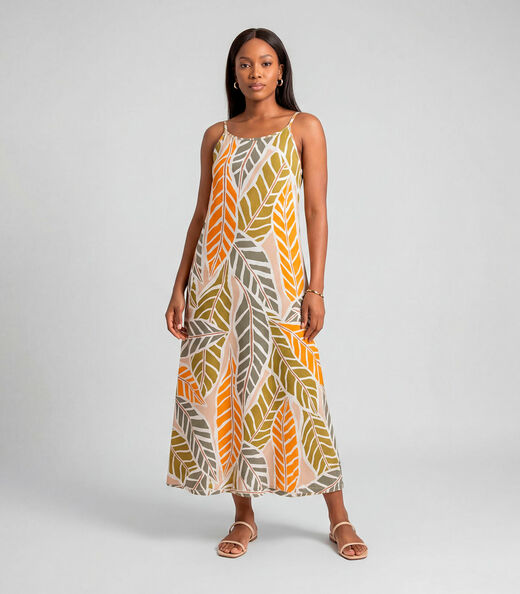 Image_Vestido Midi Com Alças Finas Infinita Cor Bege