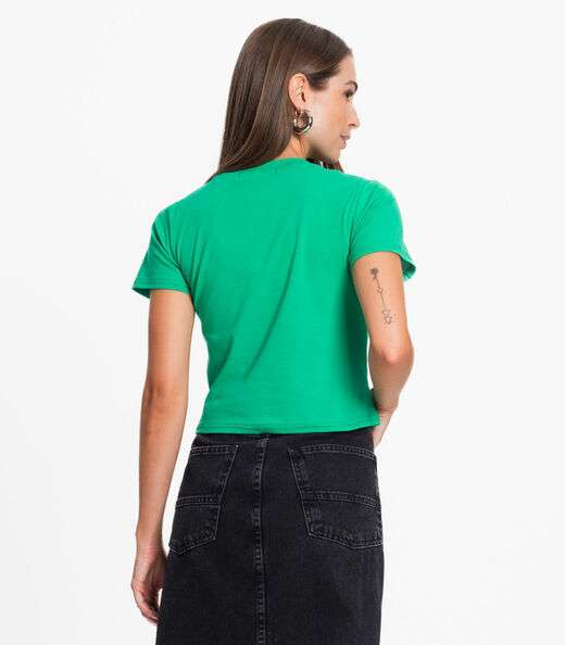 Blusa Feminina Com Bordado Cherry Loverly Verde