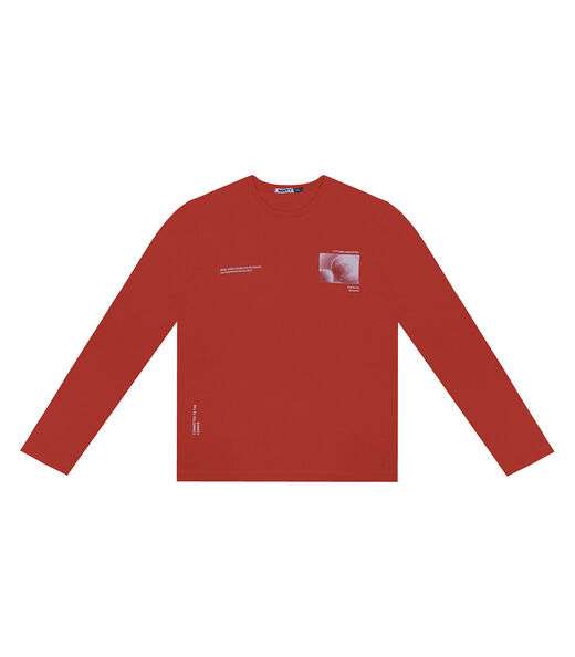 Camiseta Juvenil Masculina Manga Longa Minty Vermelho