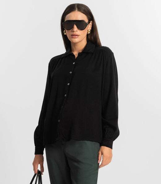 Camisa Feminina Manga Longa Endless Preto