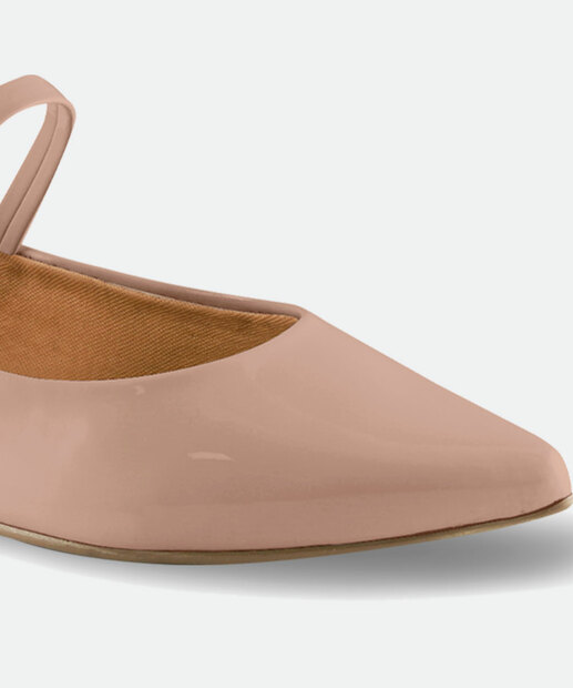 Sapatilha Feminina Bailarina Verniz Bico Fino Via Uno 