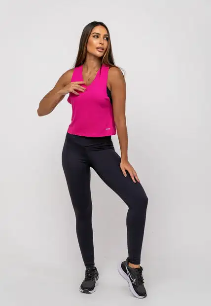 Regata Libélula Malha Rosa Salvatore Fashion