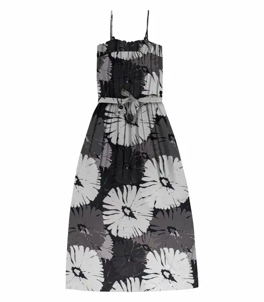 Vestido Midi De Alça Endless Cinza